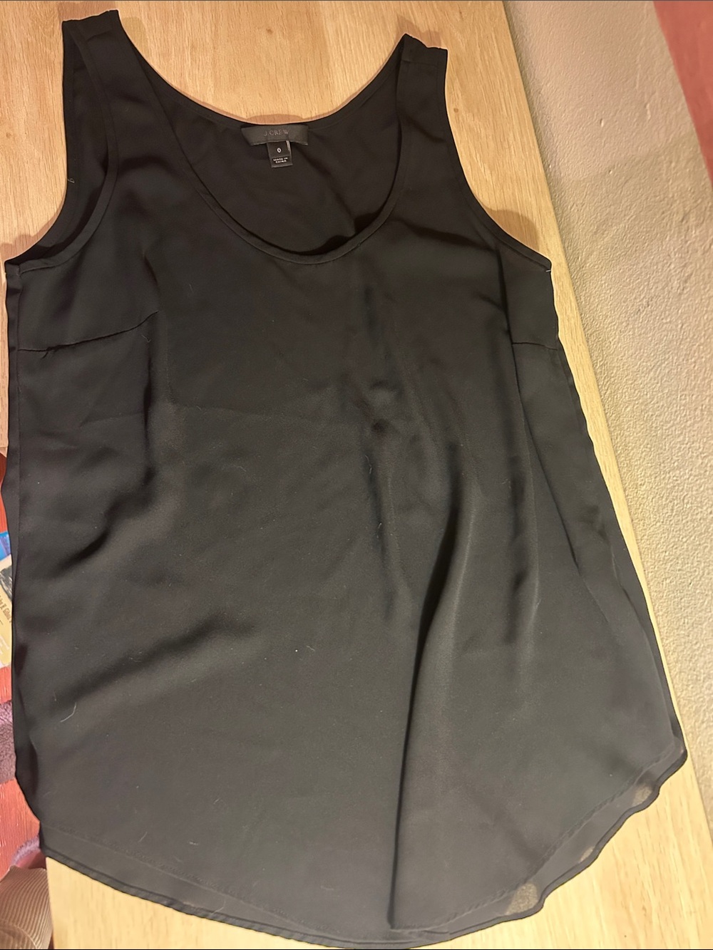 Jcrew Black Sleeveless Scoop Neck Camisole